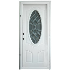 Cordell 925 Series Combination Door with Decorative Oval Window (36x80x4 RH)