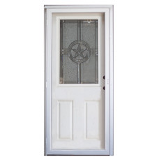 Cordell 925 Series Combination Door with Texas Star Decorative Glass (38x76x4 LH FV)